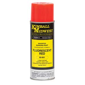 Fluorescent Red Inverted Marking System Water-Based Paint