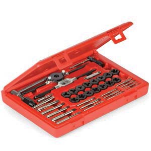 Plug Tap & Die Set (#4 - 1/2 USS, 10-32 - 1/2 SAE & 1/8 NPT)