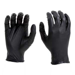 Stealth-Black Disposable Nitrile Gloves - Medium - 50 Gloves
