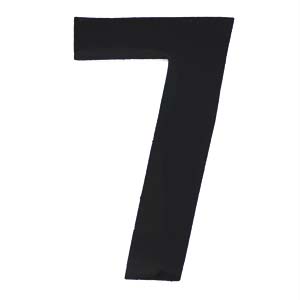 3" Black Vinyl Number #7