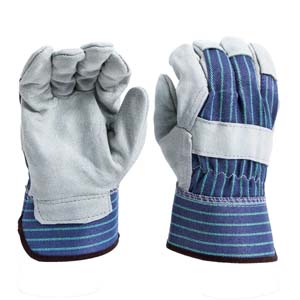 Heavy Duty Leather Palm Gloves - Large - 1 Pair