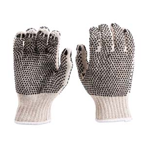 PVC DOT Covered Gloves - One Size - 1 Pair