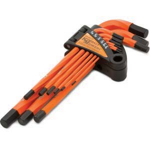 9 Key (1/16" - 3/8") Fractional Heavy-Duty Twisted Hex Key