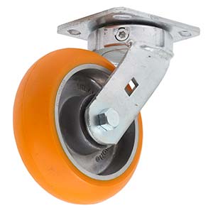 5" x 2" Heavy Duty Kingpinless Extended Aluminum Polyurethane Caster