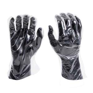 Disposable Polyethylene Gloves - Large - 100 Gloves