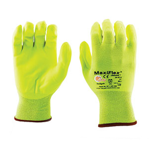 Hi-Viz G-Tek® Maxiflex® Coated Gloves - Medium - 1 Pair
