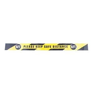 3" x 36" "Please Keep Safe Distance" Floor Strip Decal