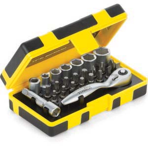 25 Piece 1/4" Drive Mini Socket & Bit Set