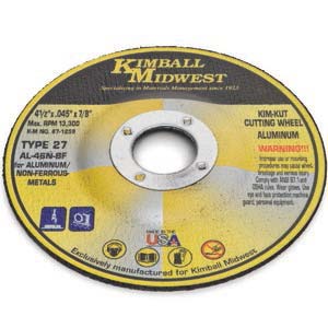 6" x .040" x 7/8" Kim-Kut™ Type 27 Aluminum Cutting Cut-Off Wheel