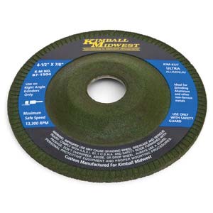 46 Grit 4-1/2" x 3/16" x 7/8" Kim-Kut™ Ultra Type 27 Aluminum Grinding Wheel - Small