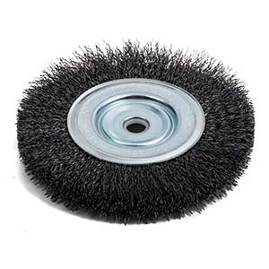 8" x 1" Medium Face Stainless Steel Wire Brush Wheel