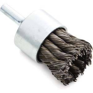 1-1/8 x 7/8 x .020 Twisted Knot Steel Wire End Brush - Kimball