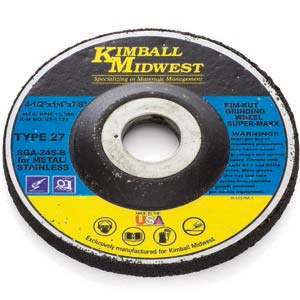 4-1/2" x 1/4" x 7/8" Type 27 Kim-Kut Super-Maxx™ Grinding Wheel