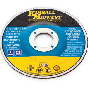 4-1/2" x .035" x 7/8" Type 27 Kim-Kut™ Super-Maxx Lightspeed™ Cut-Off Wheel