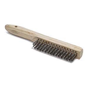 10" x 1" Shoe Handle Stainless Steel Wire Scratch Brush