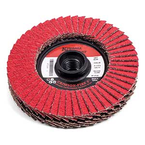 4-1/2" x 5/8"-11 80 Grit Crimson-Fire™ 2 Double-Sided Ceramic Flap Disc