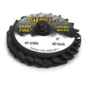 2" 60 Grit Type R Dark-Fire™ Mini Flap Disc