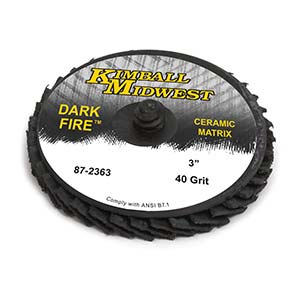 3" 80 Grit Type R Dark-Fire™ Mini Flap Disc