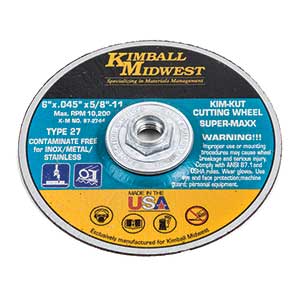 6" x .045 x 5/8"-11 Kim-Kut Super-Maxx™ Cut-Off Wheel