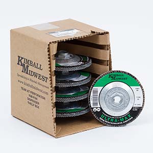 4-1/2" x 5/8"-11 80 Grit Type 29 Ultra-Max Zirconia Flap Disc - Kim-Pak