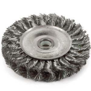 4" x 1/2" x 1/2" - 3/8"x .014 Twisted Knot Steel Wire Brush Wheel