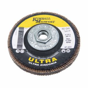 4-1/2" x 5/8"-11 Type 29 60 Grit High Density Zirconia Ultra Flap Disc