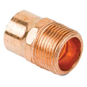 1/2" x 3/4" Copper to Male Pipe Thread Adapter
