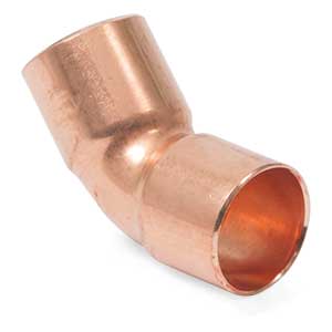 1/4" Copper 45° Elbow
