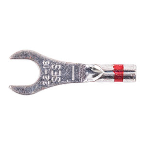 22 - 18 AWG Red Non-Insulated (#8 - #10) Spade Terminal