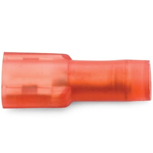 22 - 18 AWG Red Nylon Fully Insulated Grip Sleeve Enduralon™ Standard Female (1/4" Tab) Quick Slide Terminal