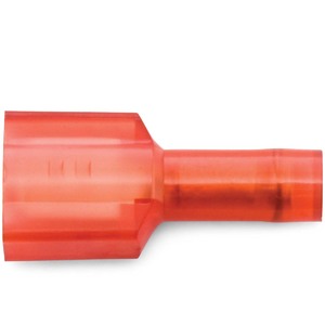 22 - 18 AWG Red Nylon Fully Insulated Grip Sleeve Enduralon™ Standard Male (1/4" Tab) Quick Slide Terminal
