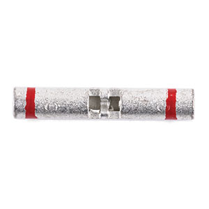 22 - 18 AWG Red Seamless Non-Insulated Butt Connector