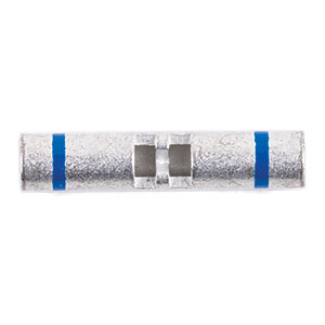16 - 14 AWG Blue Seamless Non-Insulated Butt Connector