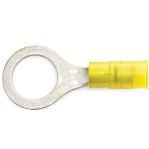 12 - 10 AWG Yellow Nylon Insulated Enduralon™ (7/16" - 1/2") Ring Terminal