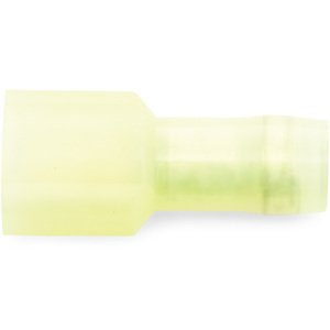 12 - 10 AWG Yellow Insulock™ Nylon Fully Insulated Enduralon™ (1/4" Tab) Standard Male Quick Slide Terminal