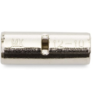 12 - 10 AWG Non-Insulated High-Temperature Heavy-Duty Butt Connector