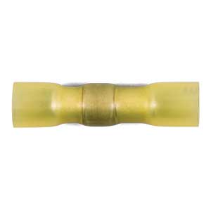12 - 10 AWG Yellow Polyolefin Insulated Ultra-Link Crimp & Solder Butt Connector