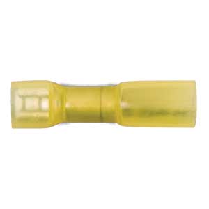 12 - 10 AWG Yellow Polyolefin Fully Insulated Ultra-Link Crimp & Solder (1/4" Tab) Female Quick Slide Terminal