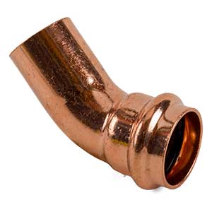 1/2" Copper Press Fitting 45° Street Elbow