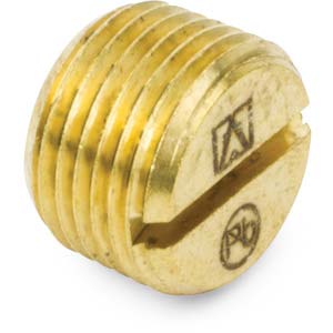 1/8" Lead-Free Brass Pipe Slotted Plug