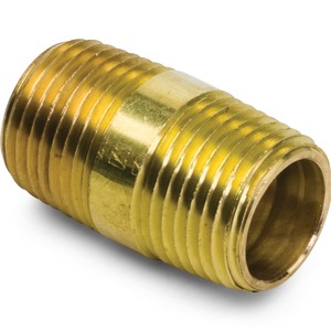 1/2" x 3" Lead-Free Brass Pipe Long Nipple