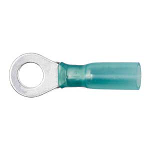 16 - 14 AWG Blue Polyolefin Insulated Pro-Tech™ Commercial Grade Heat Shrink (#12 - 1/4") Ring Terminal