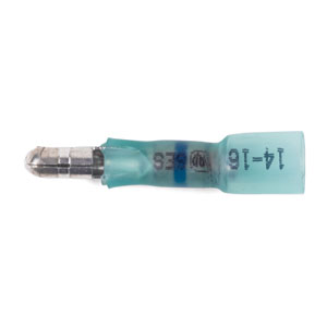 16 - 14 AWG Blue Polyolefin Insulated Ultra-Link Crimp & Solder (.157) Male Long Neck Snap Plug