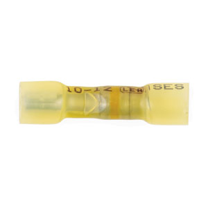 12 - 10 AWG Yellow Polyolefin Insulated Ultra-Link Crimp & Solder (.157) Female Long Neck Snap Receptacle