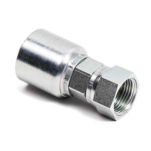 3/8" x 3/8" Female SAE JIC 37° Swivel Hose End - Kim-Krimp Z Series