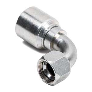 3/4" x 3/4" Female SAE JIC 37° Swivel 90° Elbow - Kim-Krimp Z Series